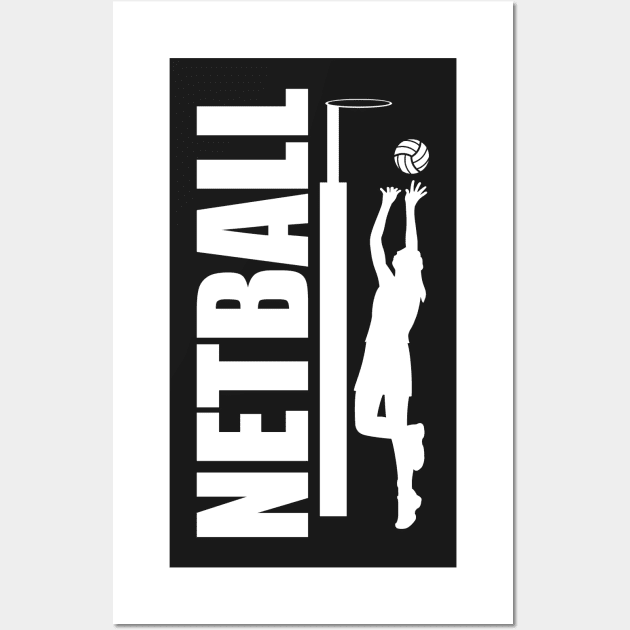 Stylish Netball Wall Art by idlei